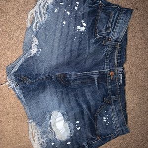 High rise jean shorts